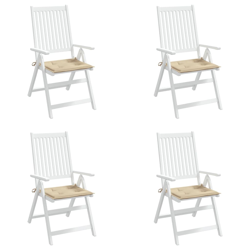 Tuinstoelkussens 4 st 50x50x3 cm oxford stof beige 4 50 x 50 x 3 cm Beige