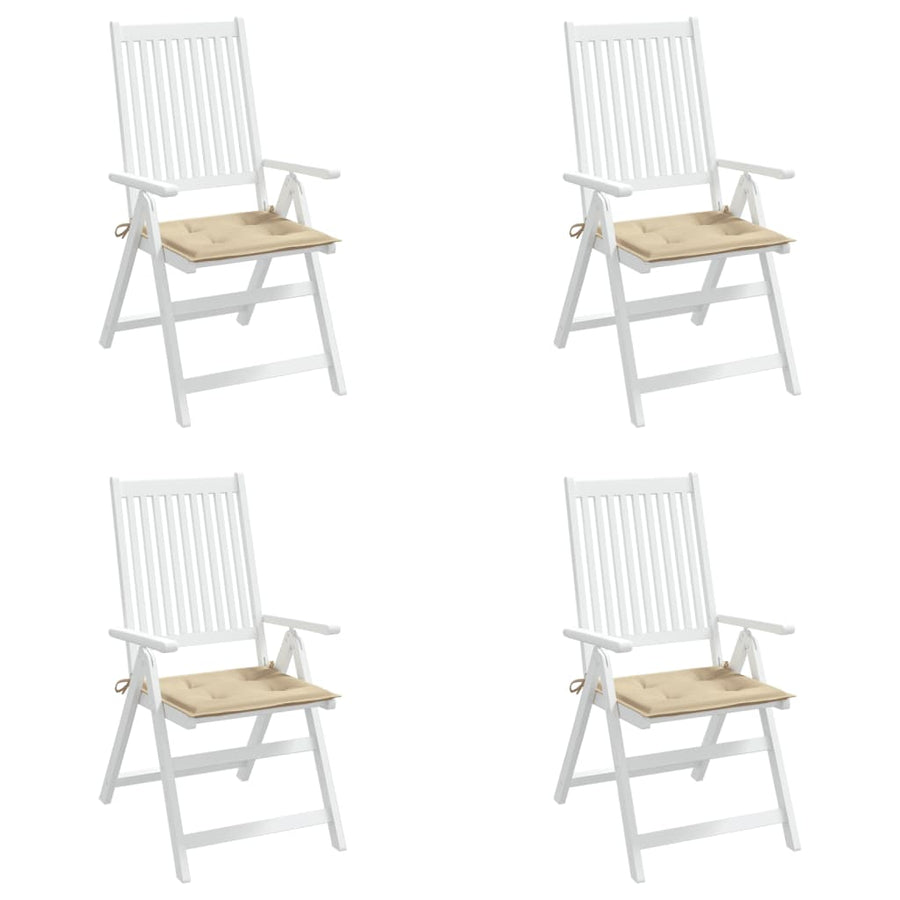 Tuinstoelkussens 4 st 50x50x3 cm oxford stof beige 4 50 x 50 x 3 cm Beige