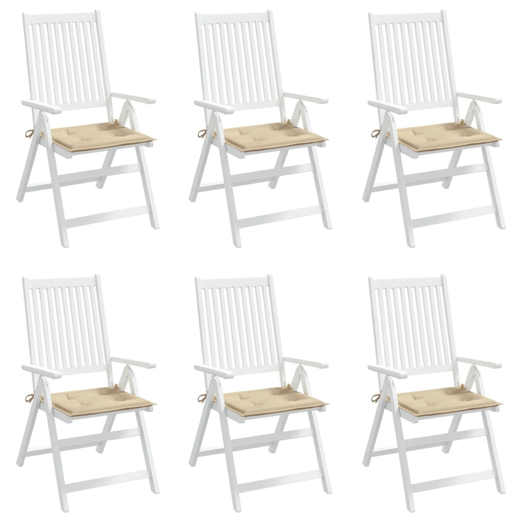 Tuinstoelkussens Oxford Stof 6 50 x 50 x 3 cm Beige