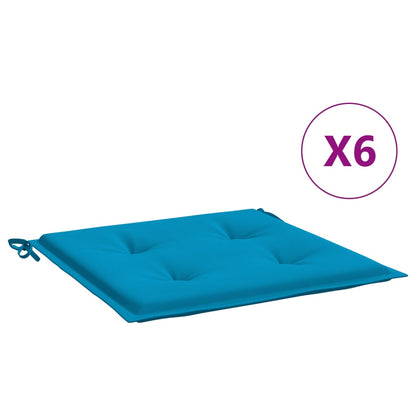 Tuinstoelkussens 6 st 50x50x3 cm oxford stof blauw 6 50 x 50 x 3 cm Blauw