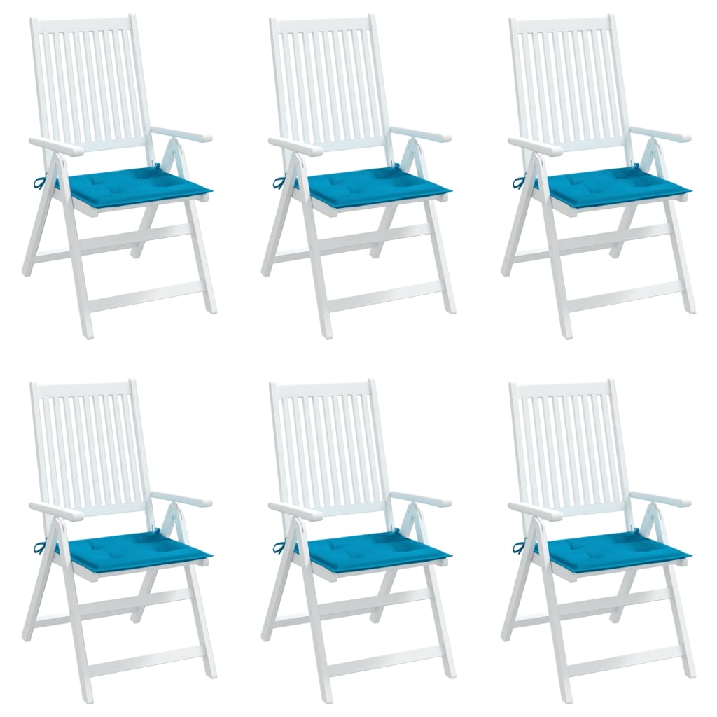 Tuinstoelkussens 6 st 50x50x3 cm oxford stof blauw 6 50 x 50 x 3 cm Blauw