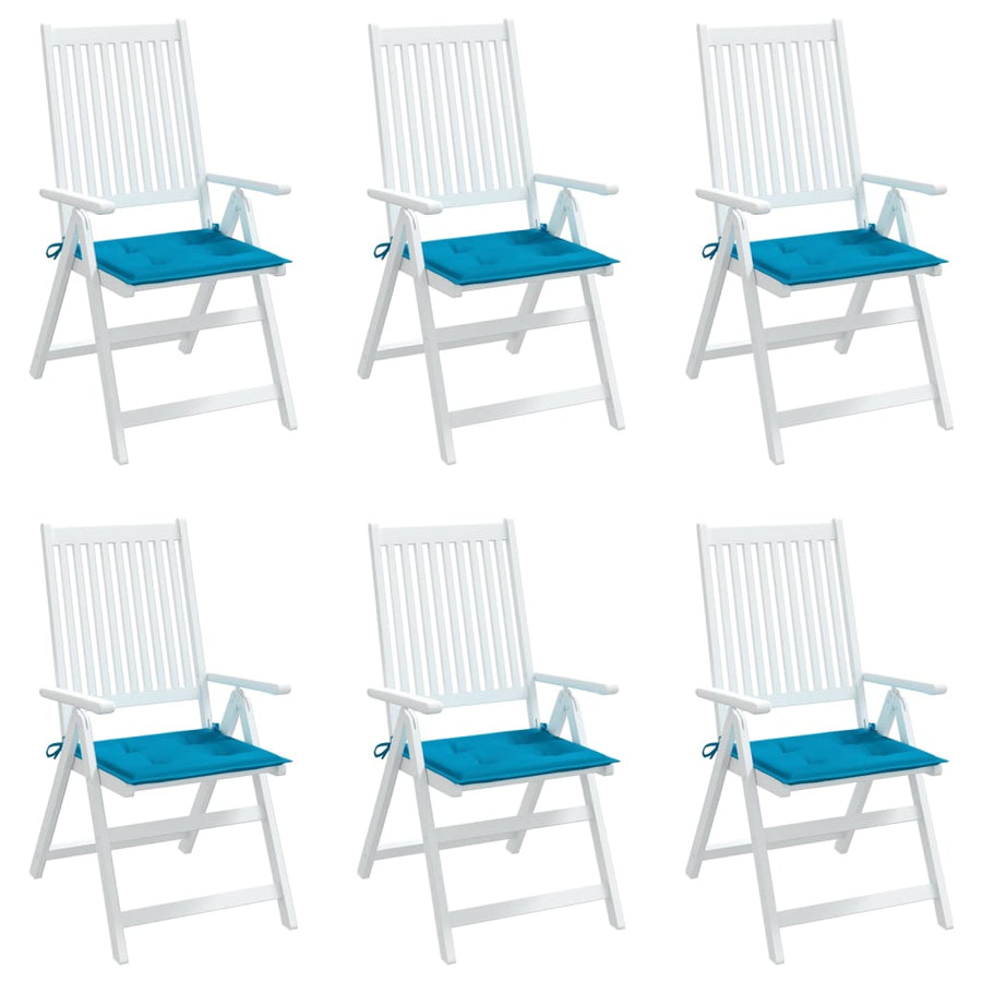 Tuinstoelkussens 6 st 50x50x3 cm oxford stof blauw 6 50 x 50 x 3 cm Blauw