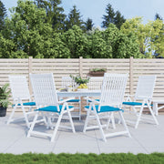 Tuinstoelkussens 6 st 50x50x3 cm blauw
