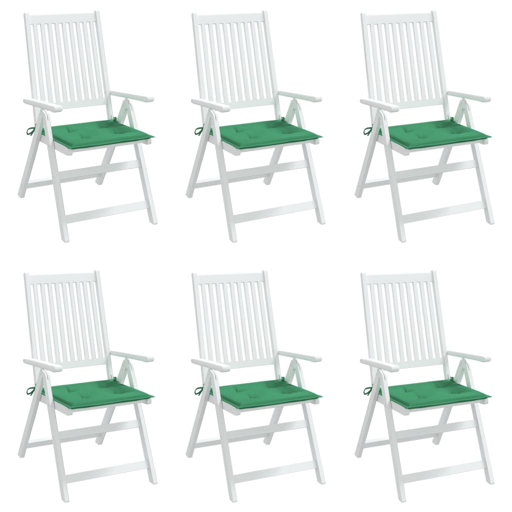 Tuinstoelkussens 6 st 50x50x3 cm oxford stof groen 6 50 x 50 x 3 cm Groen