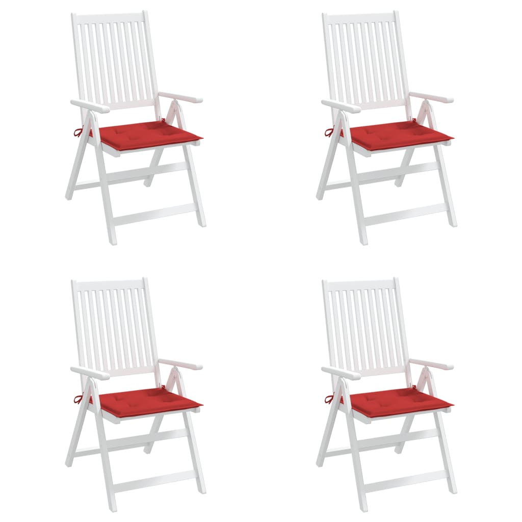 Tuinstoelkussens 4 St 50X50X3 Cm Oxford Stof Rood Rood 50 x 50 x 3 cm