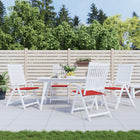 Tuinstoelkussens 4 st 50x50x3 cm rood