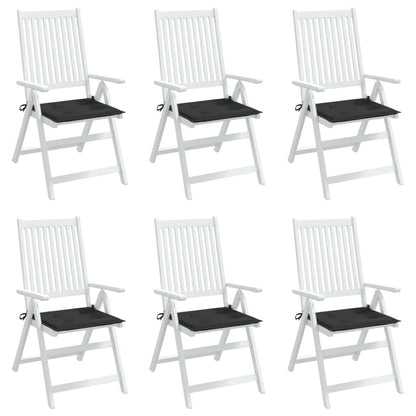 Tuinstoelkussens 6 st 50x50x3 cm oxford stof zwart 6 50 x 50 x 3 cm Zwart