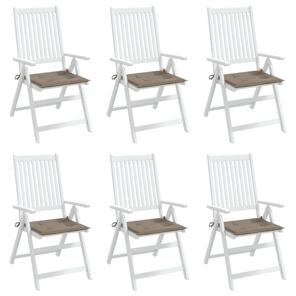 Tuinstoelkussens 6 st 50x50x3 cm oxford stof taupe 6 50 x 50 x 3 cm Taupe