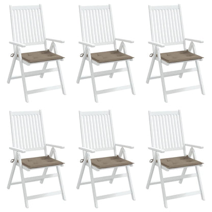Tuinstoelkussens 6 st 50x50x3 cm oxford stof taupe 6 50 x 50 x 3 cm Taupe