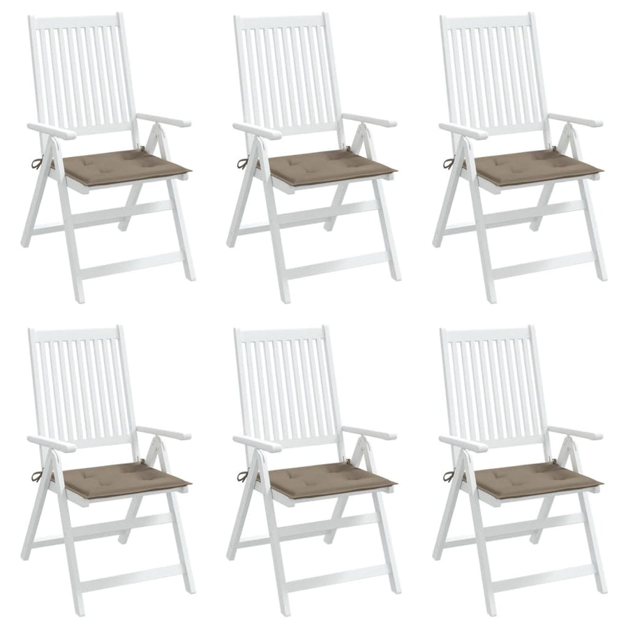 Tuinstoelkussens 6 st 50x50x3 cm oxford stof taupe 6 50 x 50 x 3 cm Taupe