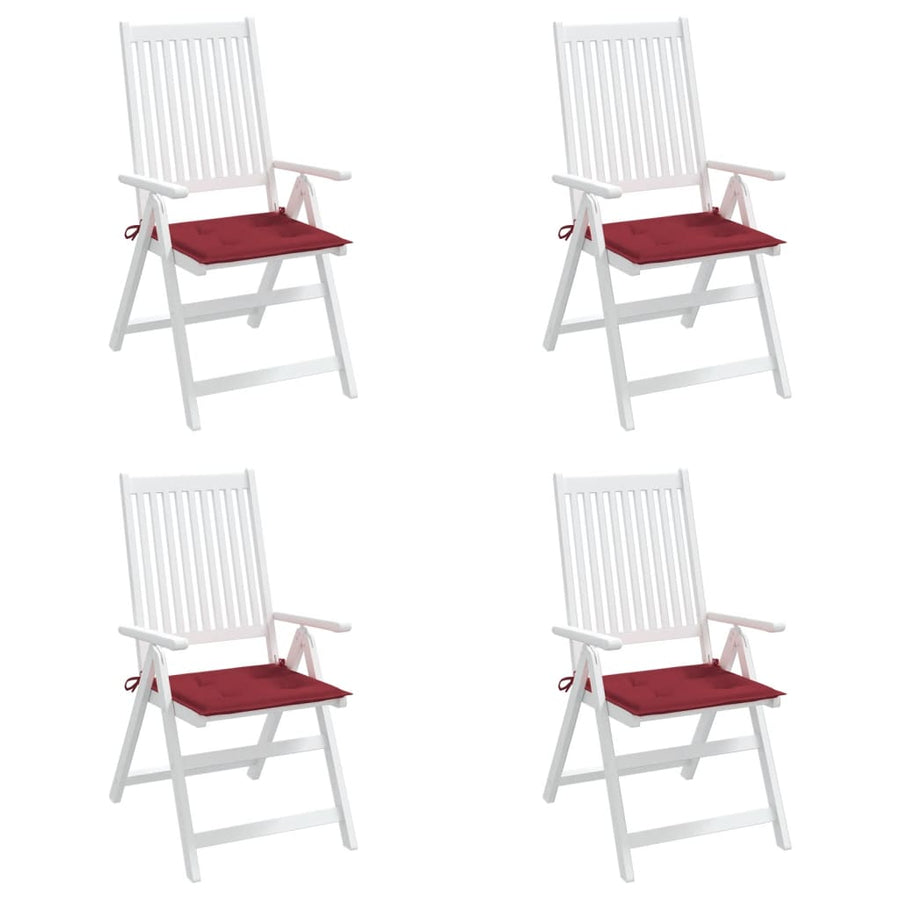 Tuinstoelkussens 4 st 50x50x3 cm oxford stof wijnrood 4 50 x 50 x 3 cm Wijnrood