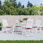 Tuinstoelkussens 4 st 50x50x3 cm wijnrood