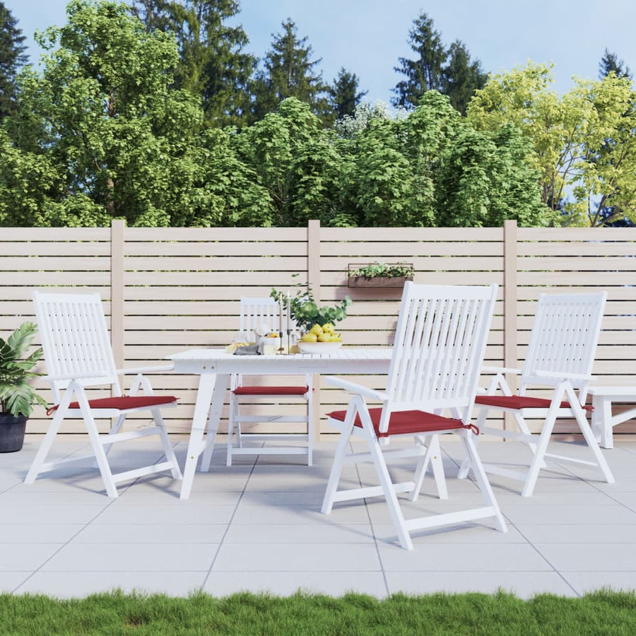 Tuinstoelkussens 4 st 50x50x3 cm oxford stof wijnrood 4 50 x 50 x 3 cm Wijnrood
