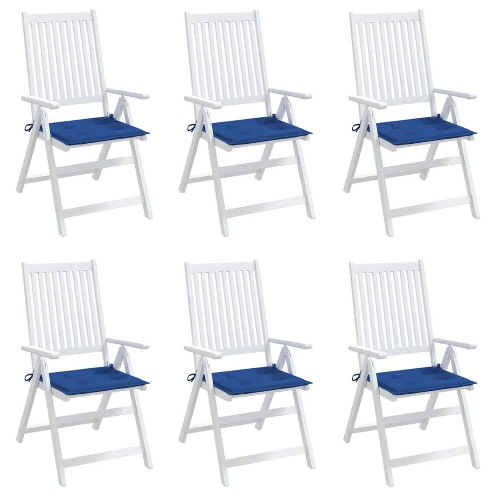 Tuinstoelkussens 6 st 50x50x3 cm oxford stof koningsblauw 6 50 x 50 x 3 cm koningsblauw
