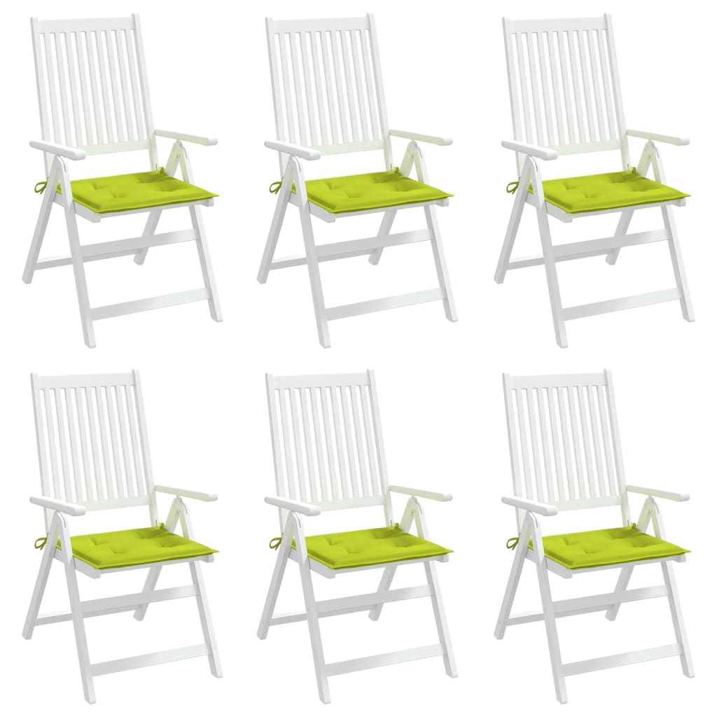 Tuinstoelkussens 6 st 50x50x3 cm oxford stof felgroen 6 50 x 50 x 3 cm Heldergroen