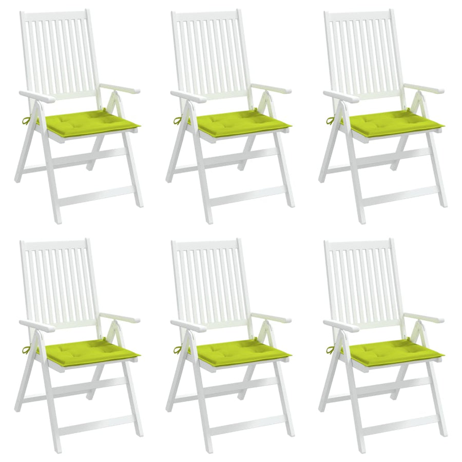 Tuinstoelkussens 6 st 50x50x3 cm oxford stof felgroen 6 50 x 50 x 3 cm Heldergroen