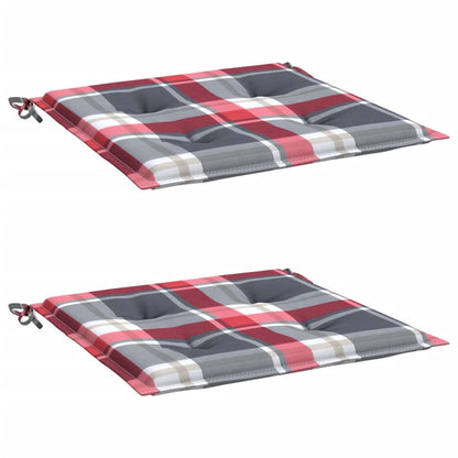Tuinstoelkussens 2 St 50X50X3 Cm Oxford Stof Ruitpatroon Rood Rood Ruitpatroon 50 x 50 x 3 cm