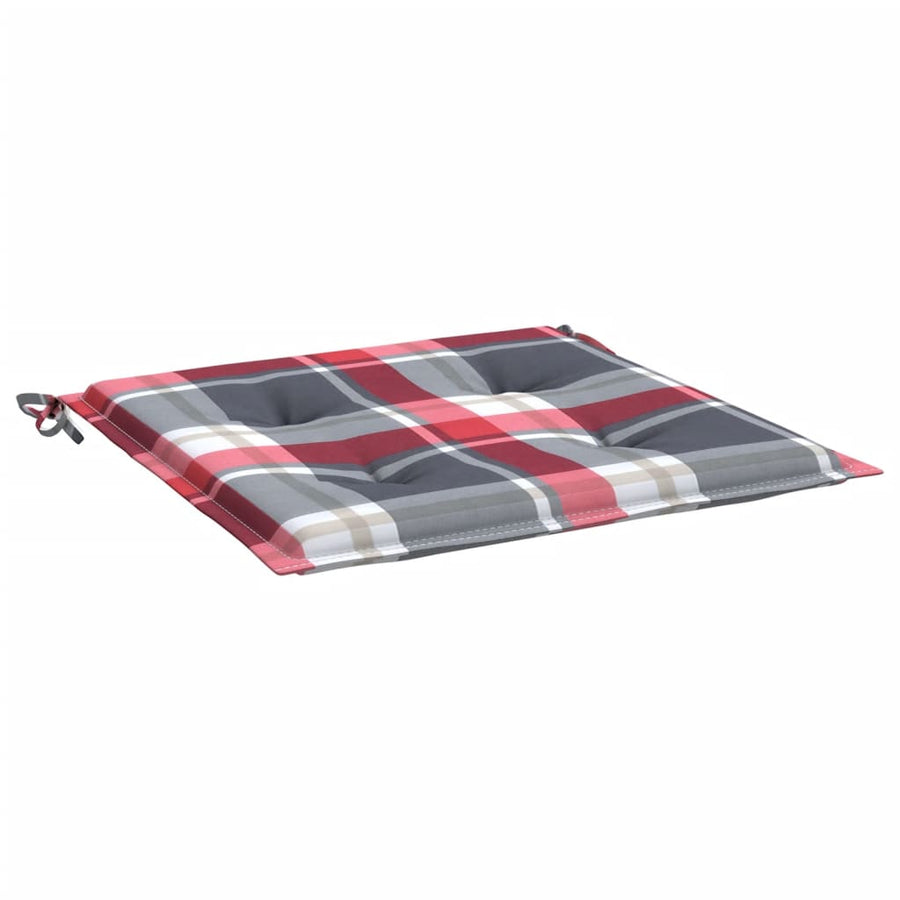 Tuinstoelkussens 2 St 50X50X3 Cm Oxford Stof Ruitpatroon Rood Rood Ruitpatroon 50 x 50 x 3 cm
