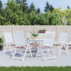 Tuinstoelkussens 6 st 50x50x3 cm rood ruitpatroon