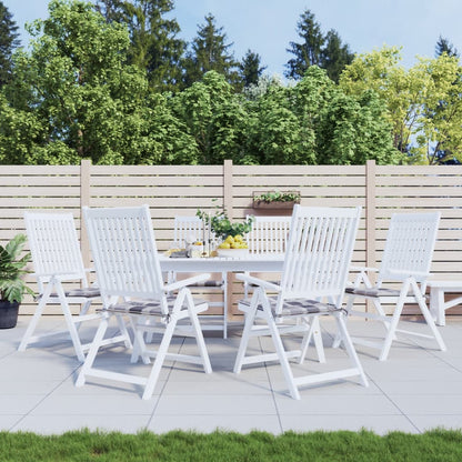 Tuinstoelkussens 6 St 50X50X3 Cm Oxford Stof Ruitpatroon Grijs Grijs Ruitpatroon 50 x 50 x 3 cm