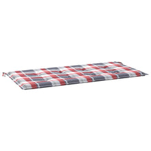 Tuinbankkussen 100X50X3 Cm Oxford Stof Ruitpatroon Rood