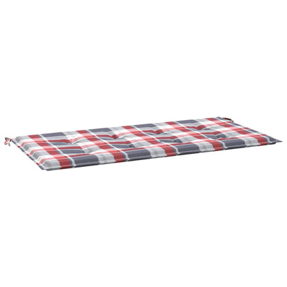 Tuinbankkussen 100X50X3 Cm Oxford Stof Ruitpatroon Rood