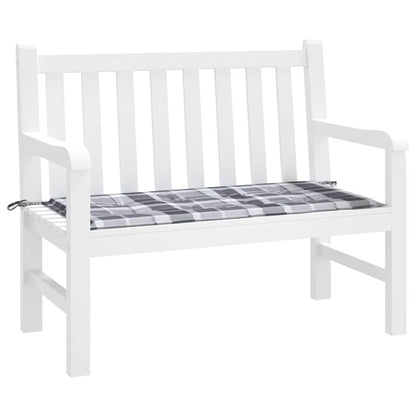 Tuinbankkussen Oxford Stof Ruitpatroon Grijs 100 x 50 x 3 cm