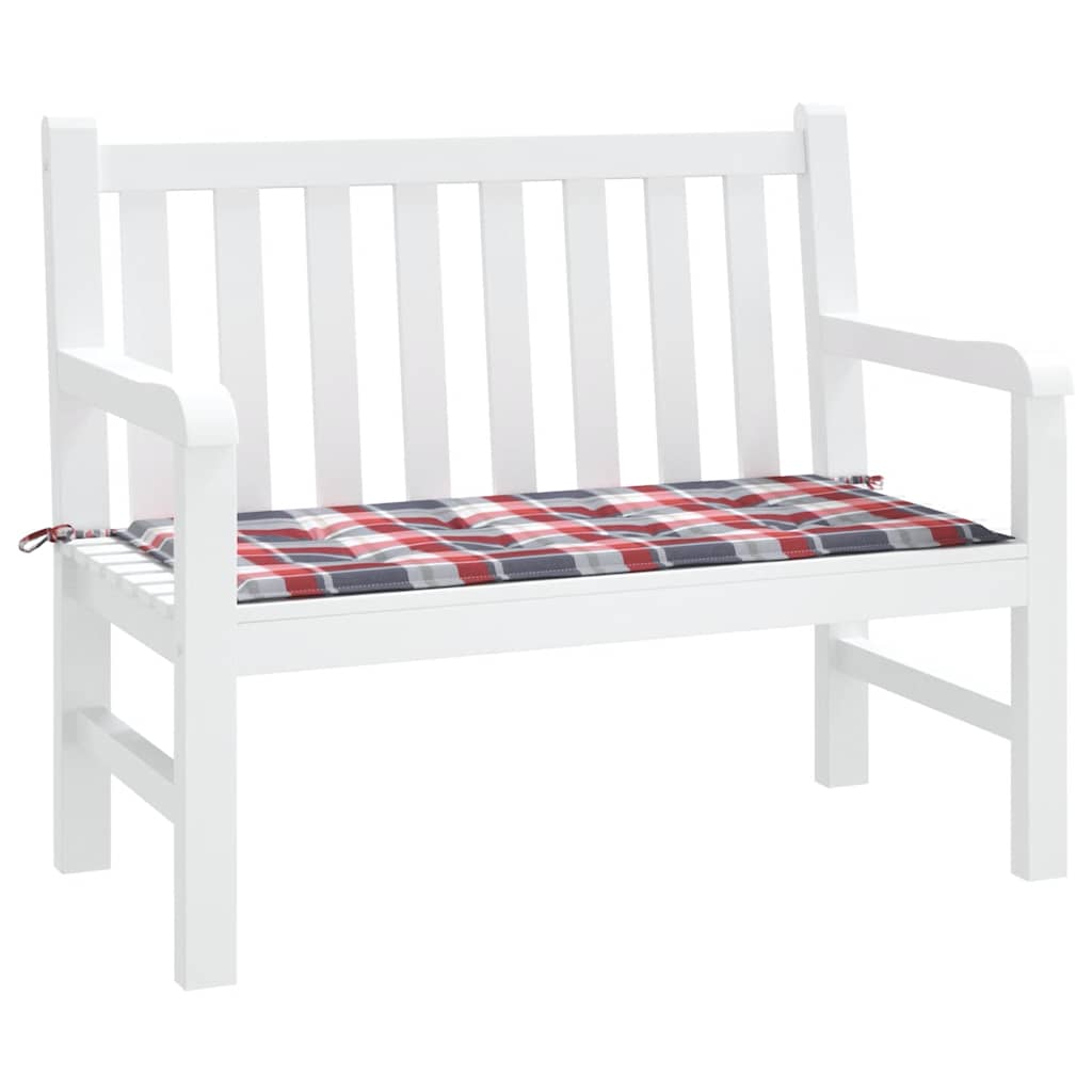 Tuinbankkussen Oxford Stof Ruitpatroon Rood Rood Ruitpatroon 120 x 50 x 3 cm