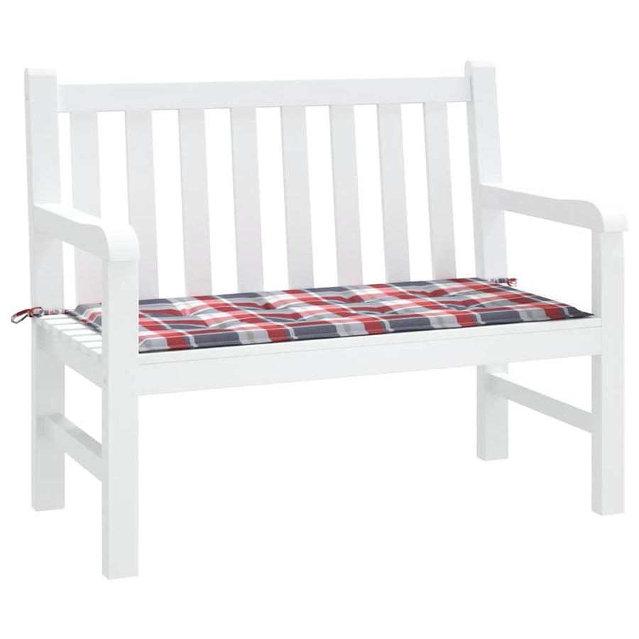Tuinbankkussen Oxford Stof Ruitpatroon Rood Rood Ruitpatroon 120 x 50 x 3 cm