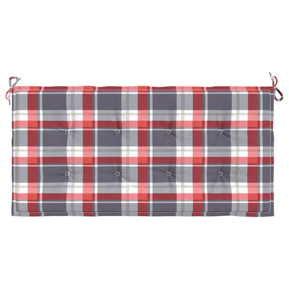 Tuinbankkussen Oxford Stof Ruitpatroon Rood Rood Ruitpatroon 120 x 50 x 3 cm