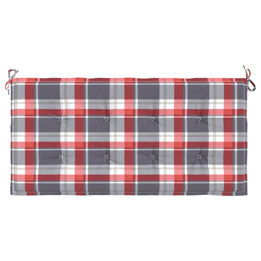 Tuinbankkussen Oxford Stof Ruitpatroon Rood Rood Ruitpatroon 120 x 50 x 3 cm