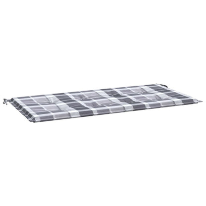 Tuinbankkussen 120x50x3 cm oxford stof ruitpatroon grijs 120 x 50 x 3 cm Grijs ruitpatroon