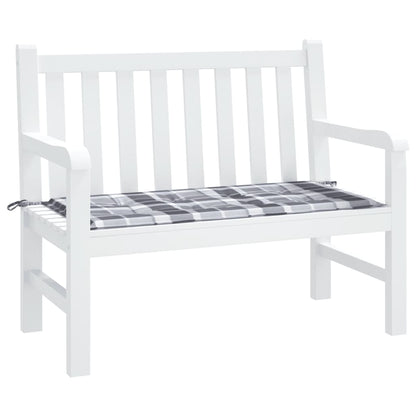 Tuinbankkussen 120x50x3 cm oxford stof ruitpatroon grijs 120 x 50 x 3 cm Grijs ruitpatroon
