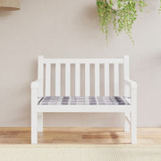 Tuinbankkussen 120x50x4 cm grijs ruitpatroon