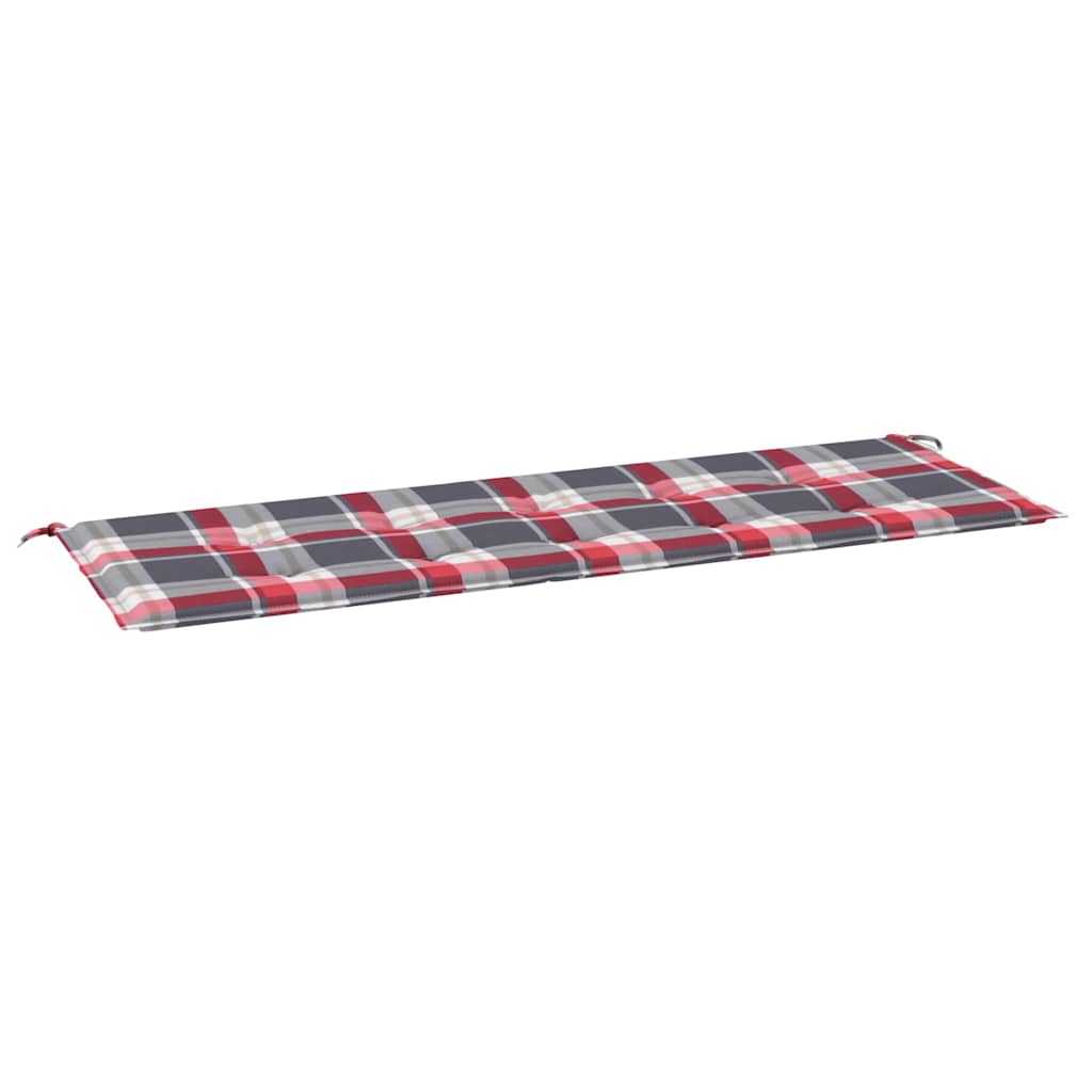 Tuinbankkussen 150X50X4 Cm Oxford Stof Ruitpatroon Rood Rood Ruitpatroon 150 x 50 x 3 cm