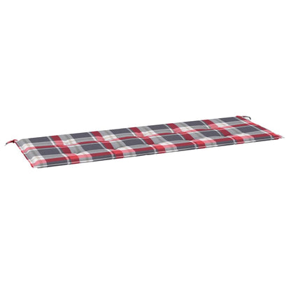 Tuinbankkussen 150X50X4 Cm Oxford Stof Ruitpatroon Rood Rood Ruitpatroon 150 x 50 x 3 cm