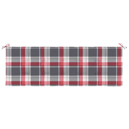 Tuinbankkussen 150X50X4 Cm Oxford Stof Ruitpatroon Rood Rood Ruitpatroon 150 x 50 x 3 cm