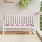 Tuinbankkussen 150x50x4 cm rood ruitpatroon
