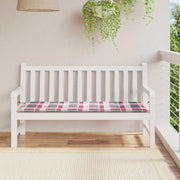 Tuinbankkussen 150x50x4 cm rood ruitpatroon