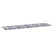 Tuinbankkussen Oxford Stof Ruitpatroon Grijs Grijs Ruitpatroon 200 x 50 x 4 cm