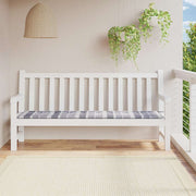 Tuinbankkussen 200x50x4 cm grijs ruitpatroon