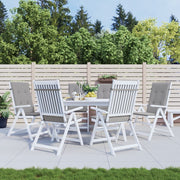 Tuinstoelkussens 6 st hoge rug 120x50x3 cm grijs