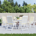 Tuinstoelkussens 6 st hoge rug 120x50x3 cm crème polyester