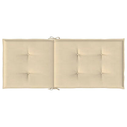 Tuinstoelkussens Hoge Hoge Rug Stof 6 120 x 50 x 3 cm Beige