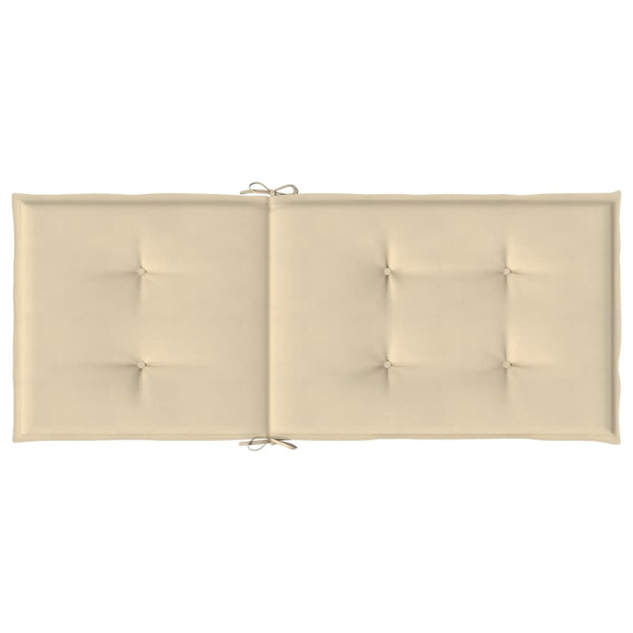 Tuinstoelkussens Hoge Hoge Rug Stof 6 120 x 50 x 3 cm Beige