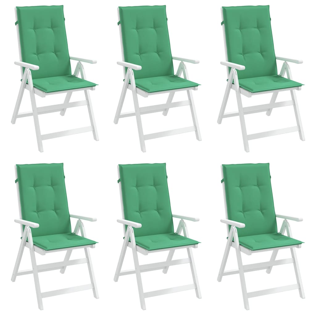 Tuinstoelkussens Hoge Rug Stof 6 120 x 50 x 3 cm Groen