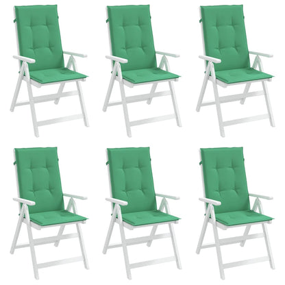 Tuinstoelkussens Hoge Rug Stof 6 120 x 50 x 3 cm Groen