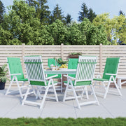 Tuinstoelkussens 6 st hoge rug groen 120x50x3 cm