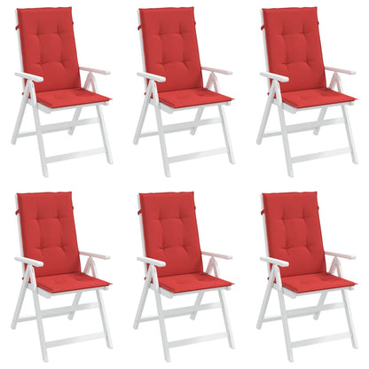 Tuinstoelkussens Hoge Rug Stof 6 120 x 50 x 3 cm Rood