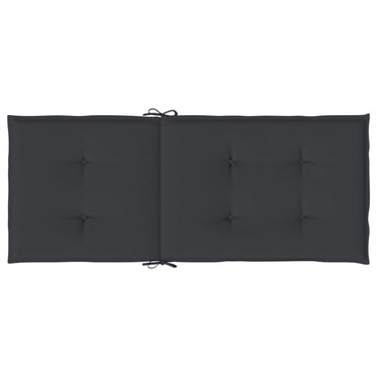 Tuinstoelkussens Hoge Rug Stof 6 120 x 50 x 3 cm Zwart